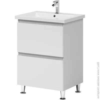 Тумба з раковиною Aquarius Тумба на ніжках Teffi біла з умивальником Комо 60 Тумба з раковиною Aquarius Тумба на ніжках Teffi біла з умивальником Комо 60