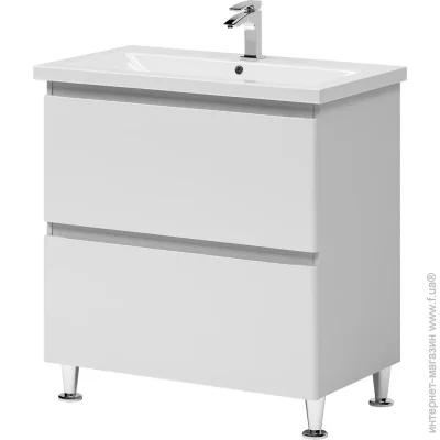 Тумба з раковиною Aquarius Тумба на ніжках Teffi біла з умивальником Комо 80 Тумба з раковиною Aquarius Тумба на ніжках Teffi біла з умивальником Комо 80