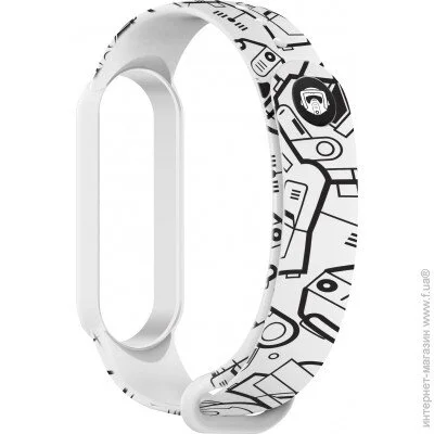  Armorstandart This is the Way  Xiaomi Mi Band 7/6/5 Throoper patern White (ARM59260)