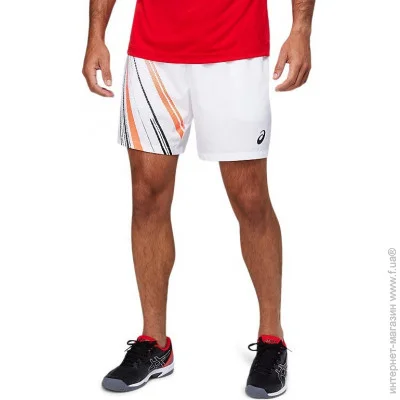ASICS  . MEN COURT GRAPHIC SHORT  (XL) 2041A175-100 XL