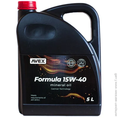  Avex Avex Formula 15W-40, Api Sf/Cc, . 5