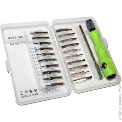        Bakku   BK-3020 (+ 20), Box   (Slotted),  (Phillips),  (Torx), Spanner,  (Triangle),  (Tri-wing),  (Pentalobe)