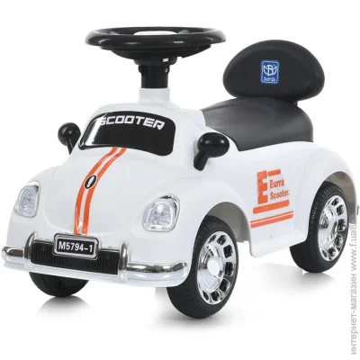Bambi Дитяча каталка-толокар M 5794-1 білий, без батьківської ручки Bambi Дитяча каталка-толокар M 5794-1 білий, без батьківської ручки