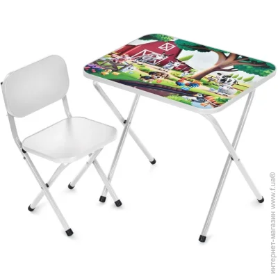 Стіл зі стільцем Bambi Дитячий стіл складний зі стільчиком M 5966-1 металік Стіл зі стільцем Bambi Дитячий стіл складний зі стільчиком M 5966-1 металік