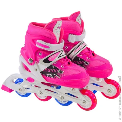 Роликові ковзани Bambi Дитячі ролики RL2406(Pink) колеса, що світяться, рожевий, L (39-42) Роликові ковзани Bambi Дитячі ролики RL2406(Pink) колеса, що світяться, рожевий, L (39-42)