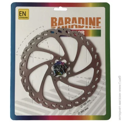 Baradine Диск Гальмівний 180 мм (Для велосипеда) (0647/kb) Baradine Диск Гальмівний 180 мм (Для велосипеда) (0647/kb)