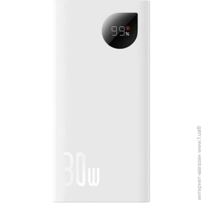  Baseus   Adaman 2 Digital Display Fast Charge Power Bank 10000 mAh 30W PPAD040002 White (1970768949)