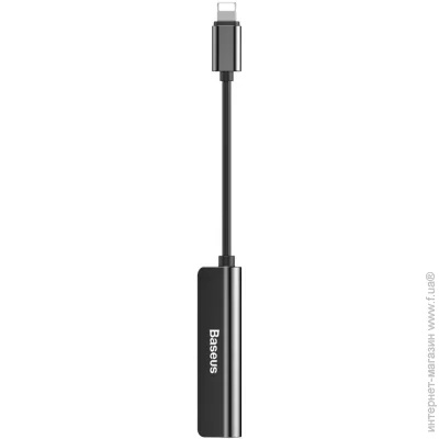  AUX Baseus L52 Lightning  2xLightning + 3.5mm black (CALL52-01)