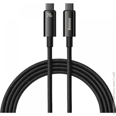  Baseus Tungsten Gold Type-C to Type-C 240W (2m) black (CAWJ040101)