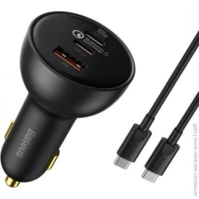    Baseus Qualcomm Quick Charge 5 Technology Multi-Port Fast 160W set + USB Type-C 100W Black (TZCCZM-0G)
