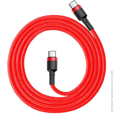 Baseus  Cafule Cable Type-C to Type-C 20V 3A 1m CATKLF-G09 Red (1350443912)