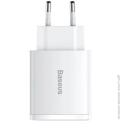    Baseus Compact Quick Charger 2USB + 1Type-C 30W CCXJ-E02 White