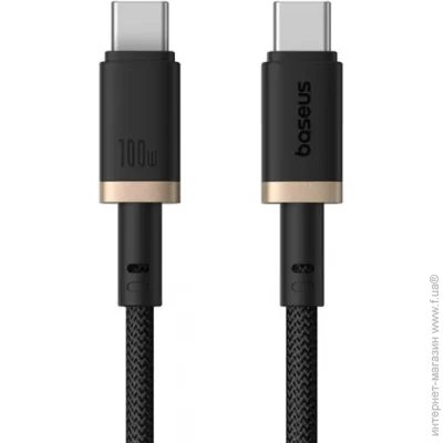 Baseus  Dura Series Cable Type-C to Type-C 100W 1m P10377803U01-00 Black-Gold (2657798311)