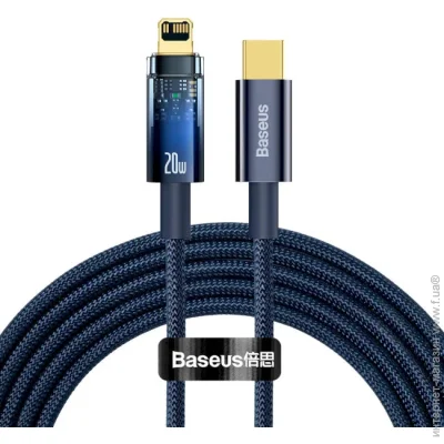 Baseus  Explorer Series Auto Power-Off Fast Charging Cable Type-C to Lightning 20W 2m CATS000103 Blue (2395555904)