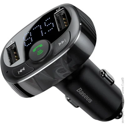 Baseus FM-  T-Typed Bluetooth MP3 Charger CCTM-B01 Black (1372906215)