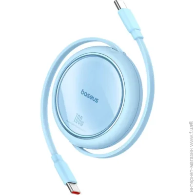 Baseus  Free2Draw Mini Retractable Charging Cable Type-C to Type-C 100W 1m P10364500311-00 Blue (2398354776)