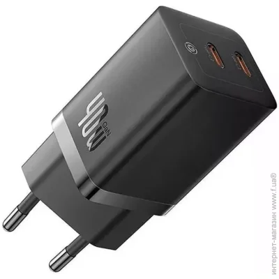    Baseus GaN5 Pro Fast Charger 2Type-C 40W CCGP180101 Black