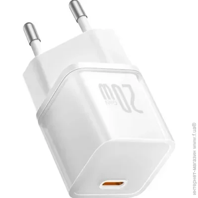    Baseus GaN5S Fast Charger 1Type-C 20W EU P10162503213-00 White