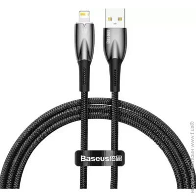 Baseus  Glimmer Series Fast Charging Cable USB to Lightning 2.4A 1m CADH000201 Black (2378233288)