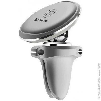  Baseus Magnetic Air Vent Car Mount Holder with Cable Clip Silver (SUGX-A0S)