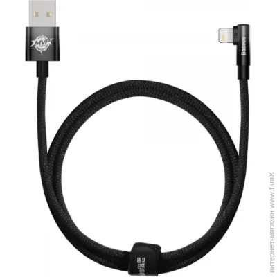 Baseus  MVP 2 Elbow-shaped Fast Charging Data Cable USB to Lightning 2.4A 1m CAVP000001 Black (2022738484)
