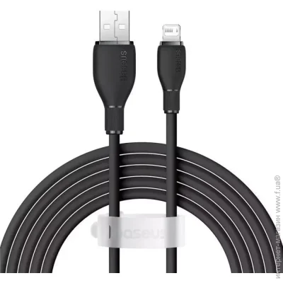 Baseus  Pudding Series Fast Charging Cable USB to Lightning 2.4A 2m P10355700111-01 Black (2378369309)