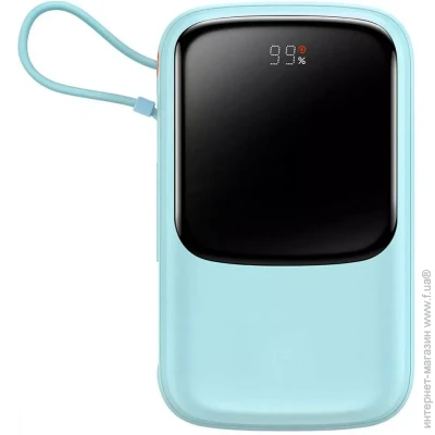  Baseus   Qpow Digital Display 10000 mAh 15W Type-C Edition 2022 Edition PPQD050003 Blue (1974268775)