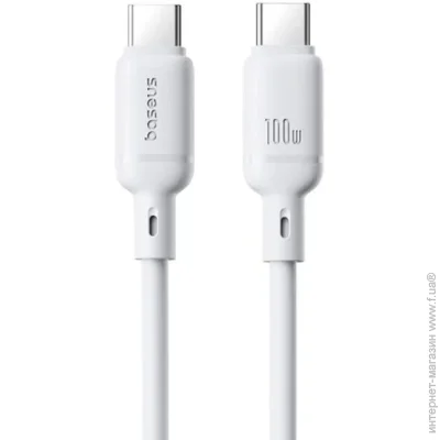 Baseus  Silky Series Cable Type-C to Type-C 100W 1m P10377704213-00 White (2682475250)