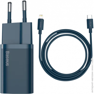    Baseus Super Si 1Type-C + Cable Type-C to Lightning 20W TZCCSUP-B03 Blue