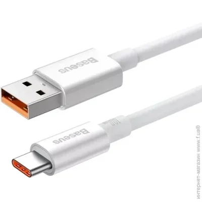 Baseus  Superior Series Fast Charging Cable USB to Type-C 100W 0.25m P10320102214-00 White (2379143197)