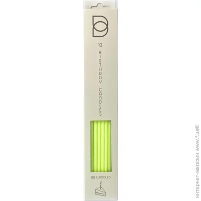  BB Candles    neon yellow 12 .
