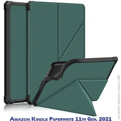  Ultra Slim Origami BeCover  Amazon Kindle Paperwhite 11th Gen. 2021 Dark Green (707220)