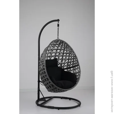 Крісло-кокон Bella Vita Олівія подушка колір антрацит Крісло-кокон Bella Vita Олівія подушка колір антрацит