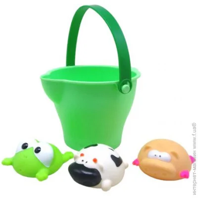 Bibi Toys Іграшка для купання  Відро з іграшками  салатове (761001BT) Bibi Toys Іграшка для купання  Відро з іграшками  салатове (761001BT)