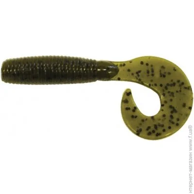   Big Bite Baits Finesse Grub 3" Green Pumpkin, 10. (1838.01.03)