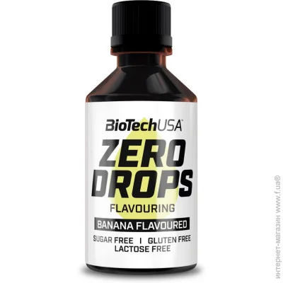 Замінник живлення BioTech Zero Drops, 50 мл Банан Замінник живлення BioTech Zero Drops, 50 мл Банан