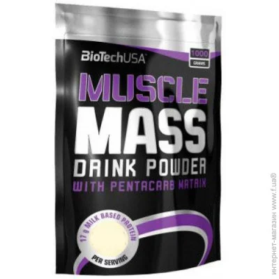  BioTech Muscle Mass 1000 g /14 servings/ Strawberry (000008134)