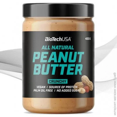 BioTech Peanut Butter 400 g /16 servings/ Crunchy (000008188)