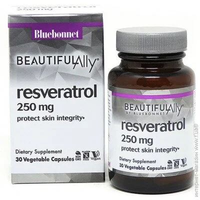   Bluebonnet Nutrition Resveratrol 250 mg 30 Veg Caps BLB0876 (000000713)
