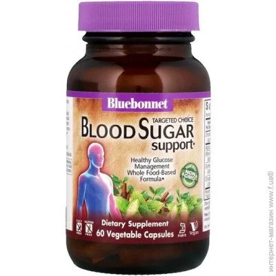   Bluebonnet Nutrition Targeted Choice, Blood Sugar Support 60 Veg Caps (000000731)