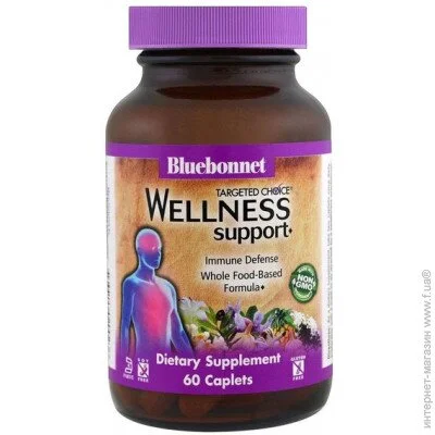   Bluebonnet Nutrition Wellness Support 60 Caplets BLB2002 (000000770)