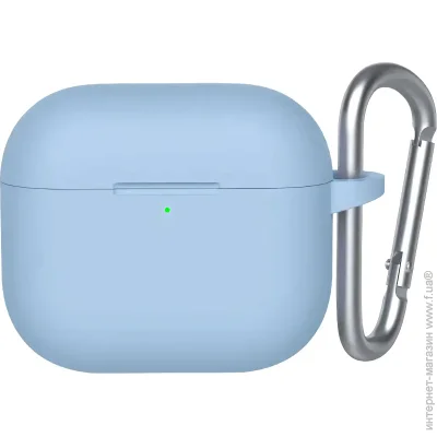 Чохол Blueo Liquid Silicone Case+ Carbine для AirPods 4 Sky Blue (B44-A4LBL) Чохол Blueo Liquid Silicone Case+ Carbine для AirPods 4 Sky Blue (B44-A4LBL)