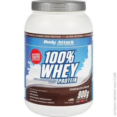 Body Attack  100% Whey Protein 900  (4384303705)