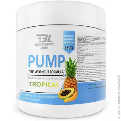 Bodyperson Labs Pre-Workout Formula - 250g Tropical (100-80-5150525-20)