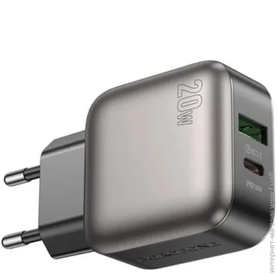      BOROFONE BAS54A Absolute PD20W+ QC3.0 charger (EU) Black (6941991116209)