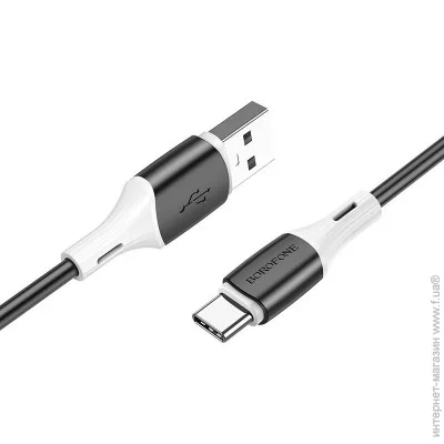  Borofone BX79 USB USB-C 3A 1m Black (BX79CB)