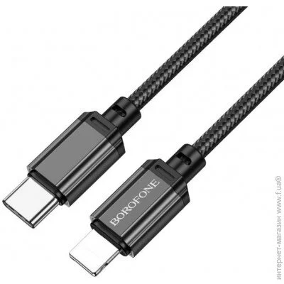  Borofone BX87 Sharp USB Type-C Lightning 20W 1m Black (BX87LPB)