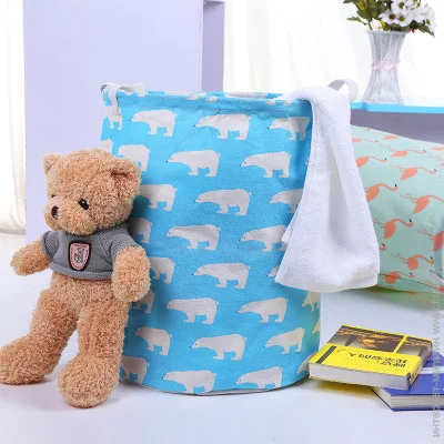 Boya Корзина для игрушек 35х45 см Синий белый медведь (3018) Boya Корзина для игрушек 35х45 см Синий белый медведь (3018)