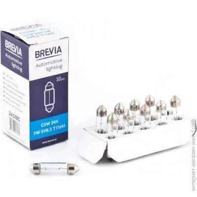   Brevia C5W 24V 5W SV8.5 T11x41 CP (24316C), 10