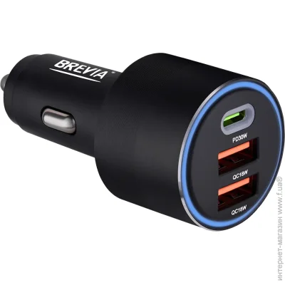    BREVIA ePower TriCharge 66W 1xUSB-C+ 2xUSB-A  46066DUCLB